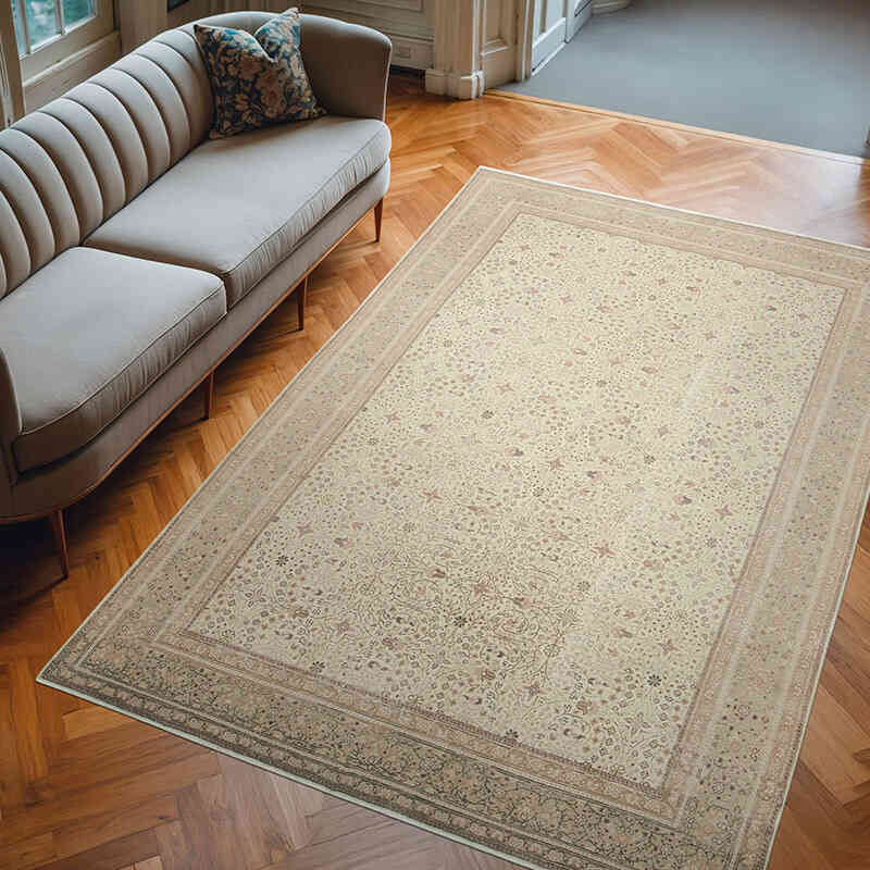 Vintage Turkish Hand-Knotted Rug - 6' 7" x 9' 7" (79" x 115") - K0075631