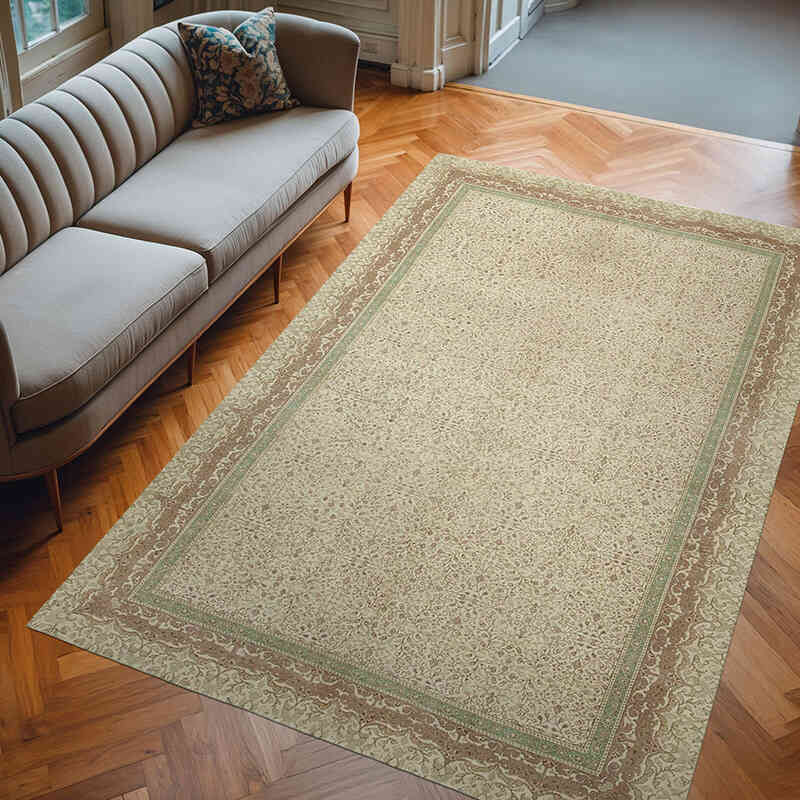 Vintage Turkish Hand-Knotted Rug - 6' 4" x 9' 7" (76" x 115") - K0075635