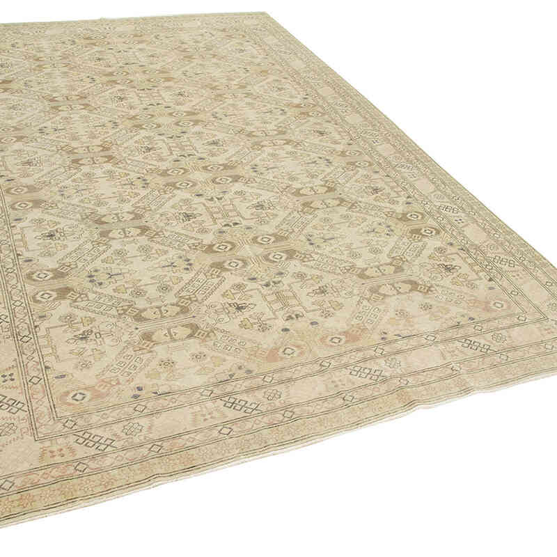 Alfombra Vintage Turca Anudada a Mano - 195 cm x 294 cm - K0075639