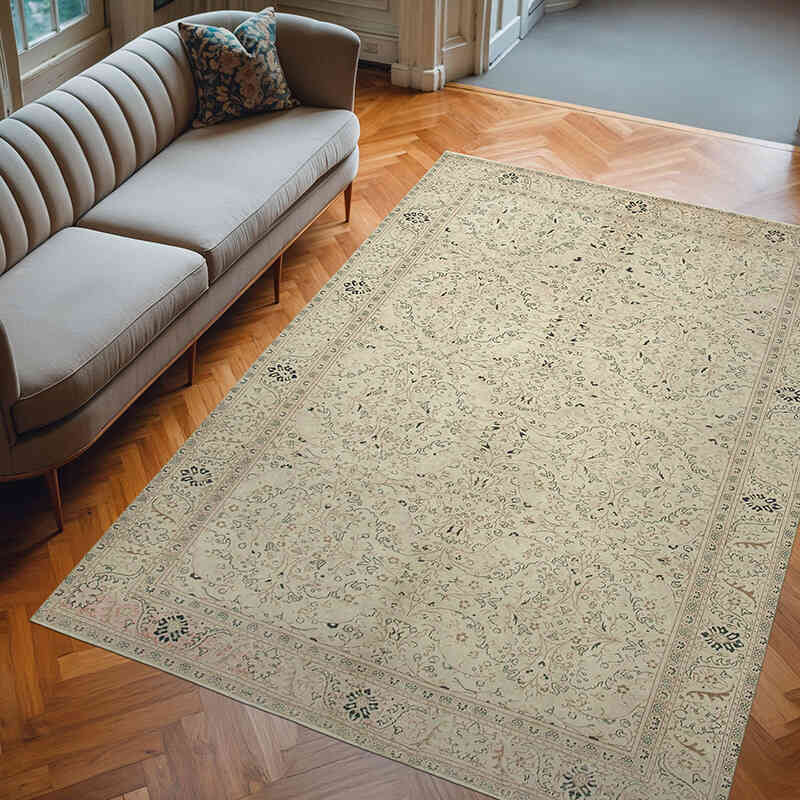 Vintage Turkish Hand-Knotted Rug - 6' 3" x 9' 3" (75" x 111") - K0075640