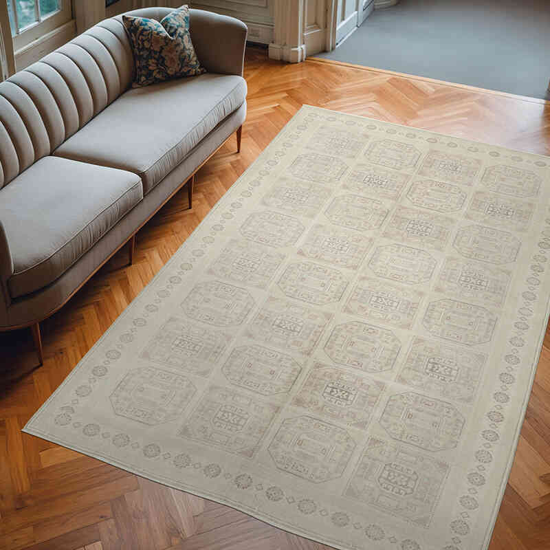 Alfombra Vintage Turca Anudada a Mano - 195 cm x 290 cm - K0075643