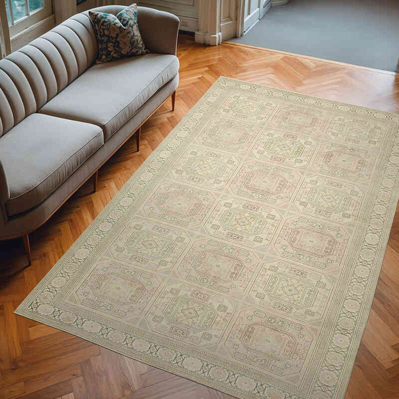 Alfombra Vintage Turca Anudada a Mano - 188 cm x 295 cm - K0075644