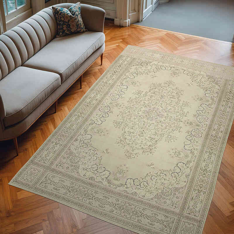 Alfombra Vintage Turca Anudada a Mano - 205 cm x 316 cm - K0075647
