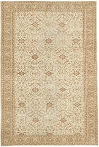 Vintage Turkish Hand-Knotted Rug - 6' 7" x 9' 7" (79" x 115")