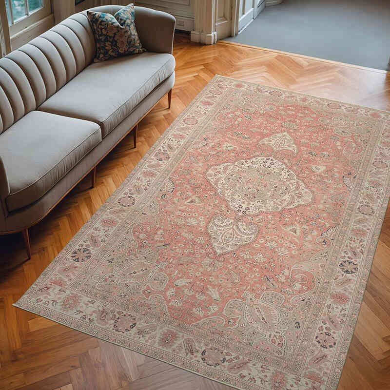 Vintage Turkish Hand-Knotted Rug - 6' 3" x 9' 6" (75" x 114") - K0075654