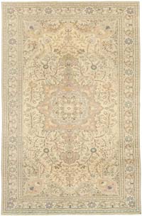 Vintage Turkish Hand-Knotted Rug - 6' 4" x 10'  (76" x 120")