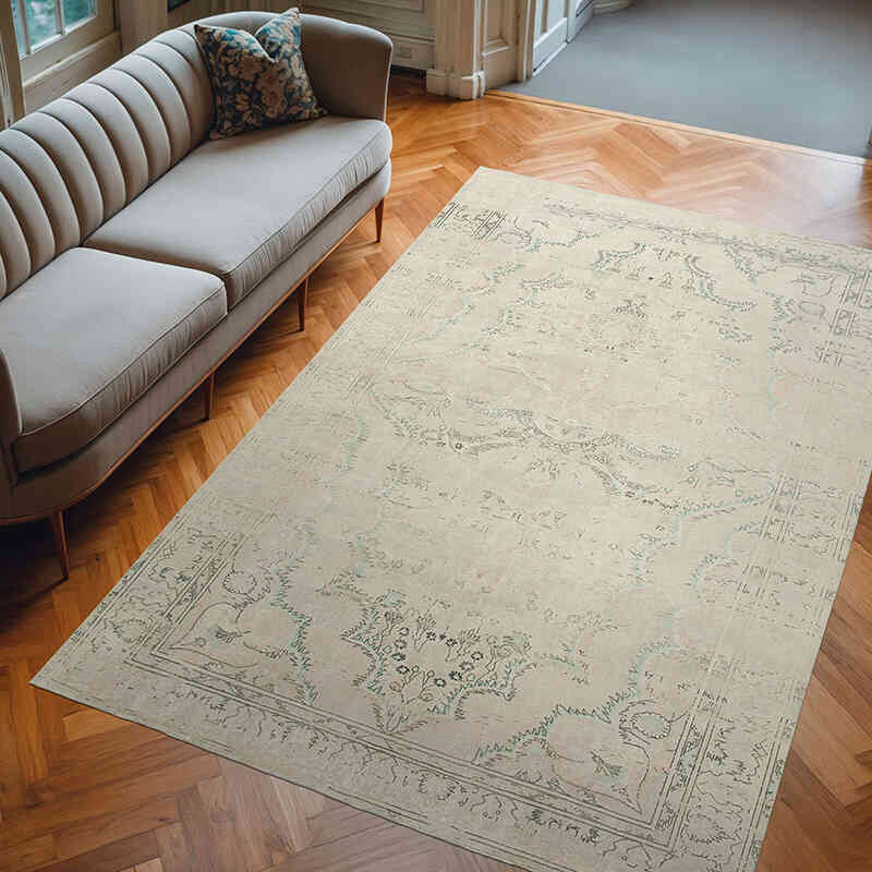 Vintage Turkish Hand-Knotted Rug - 6' 3" x 9' 4" (75" x 112") - K0075659