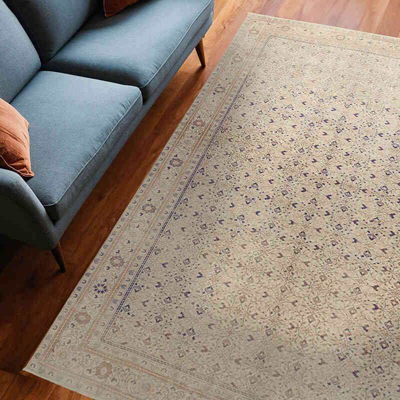Vintage Turkish Hand-Knotted Rug - 6' 3" x 8' 8" (75" x 104") - K0075661