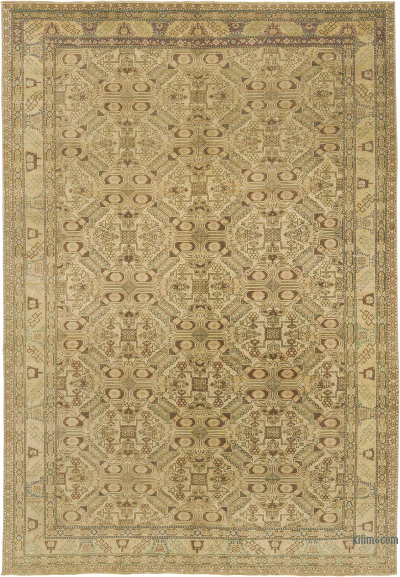 Alfombra Vintage Turca Anudada a Mano - 195 cm x 279 cm - K0075663