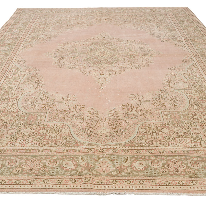 Alfombra Vintage Turca Anudada a Mano - 207 cm x 305 cm - K0075668