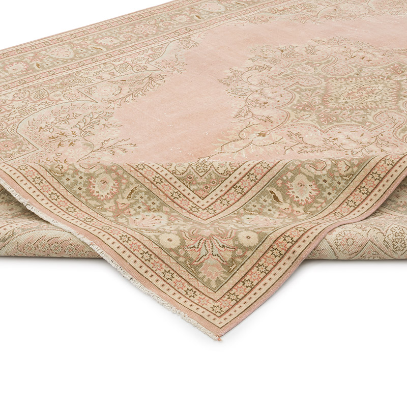 Alfombra Vintage Turca Anudada a Mano - 207 cm x 305 cm - K0075668