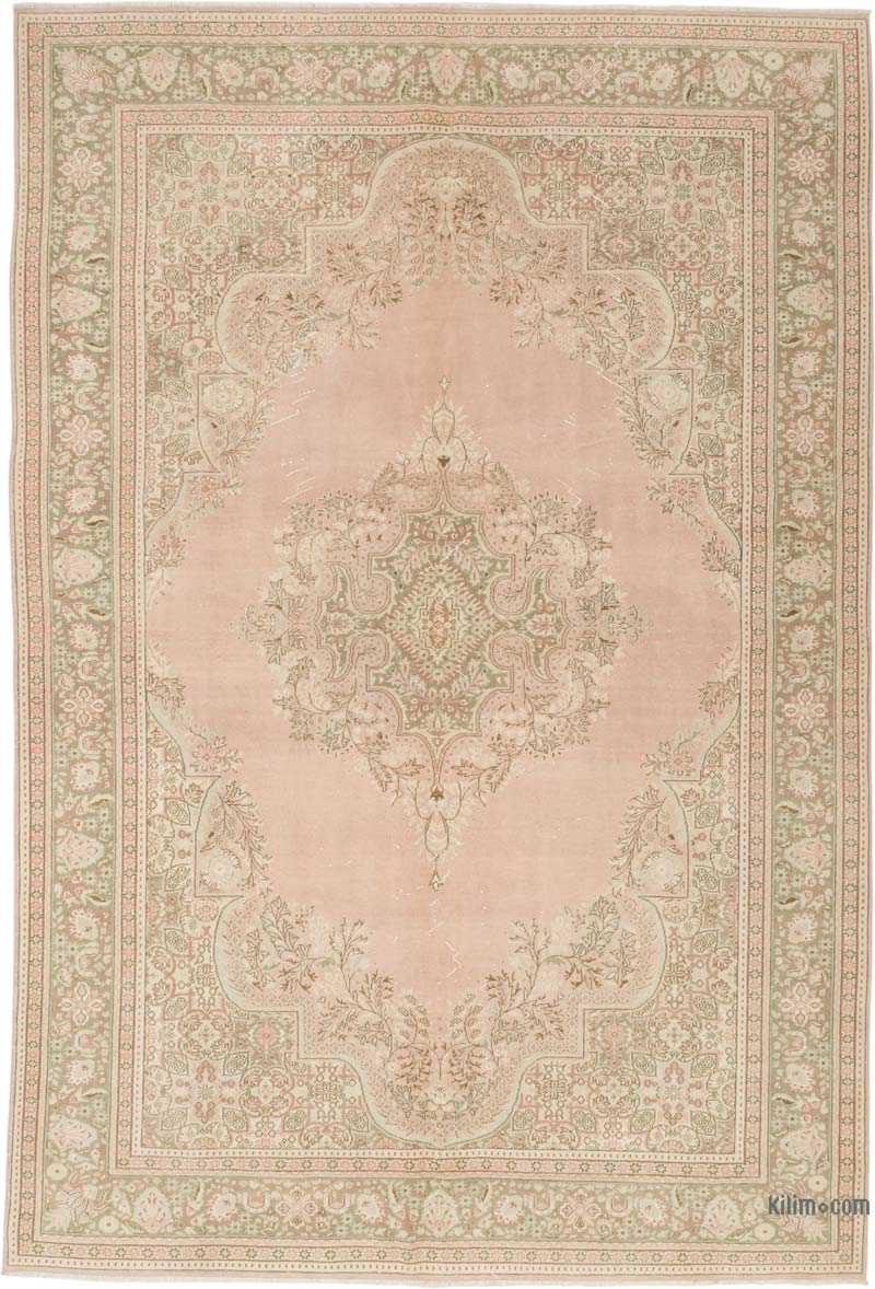 Alfombra Vintage Turca Anudada a Mano - 207 cm x 305 cm - K0075668