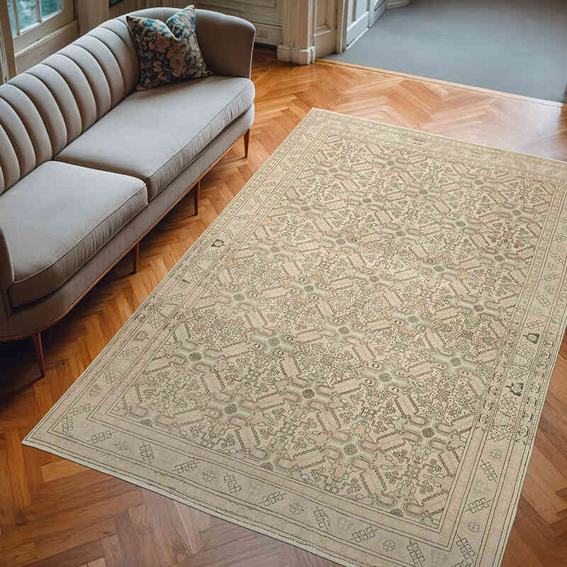 Alfombra Vintage Turca Anudada a Mano - 194 cm x 288 cm - K0075670