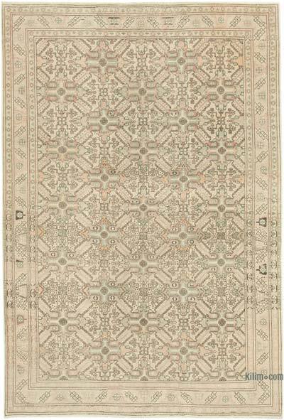 Vintage Turkish Hand-Knotted Rug - 6' 4" x 9' 5" (76" x 113")