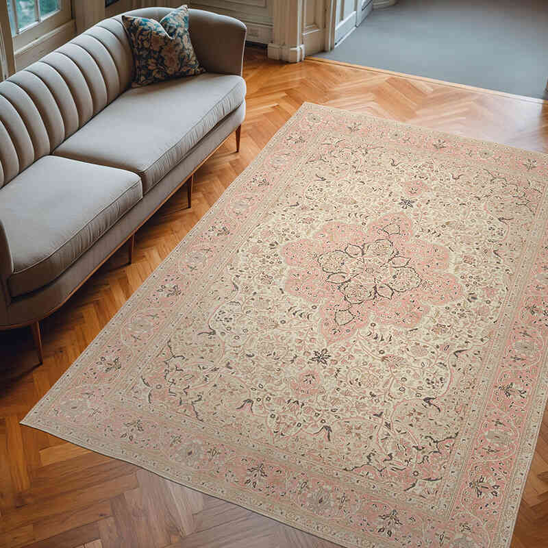 Vintage Turkish Hand-Knotted Rug - 6' 9" x 9' 6" (81" x 114") - K0075683