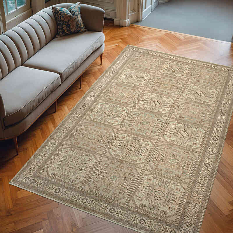 Vintage Turkish Hand-Knotted Rug - 6' 7" x 10'  (79" x 120") - K0075689