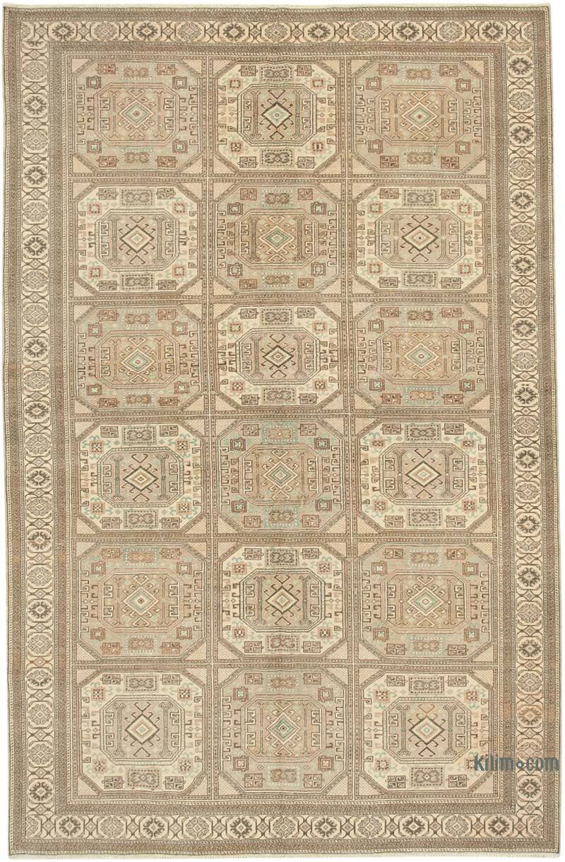 Vintage Turkish Hand-Knotted Rug - 6' 7" x 10'  (79" x 120") - K0075689
