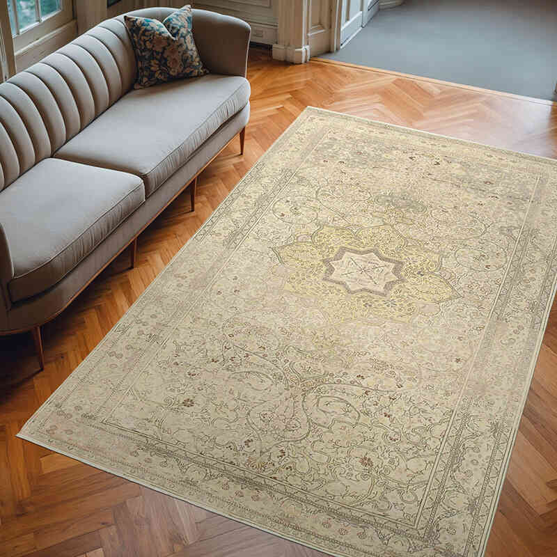 Alfombra Vintage Turca Anudada a Mano - 200 cm x 292 cm - K0075690