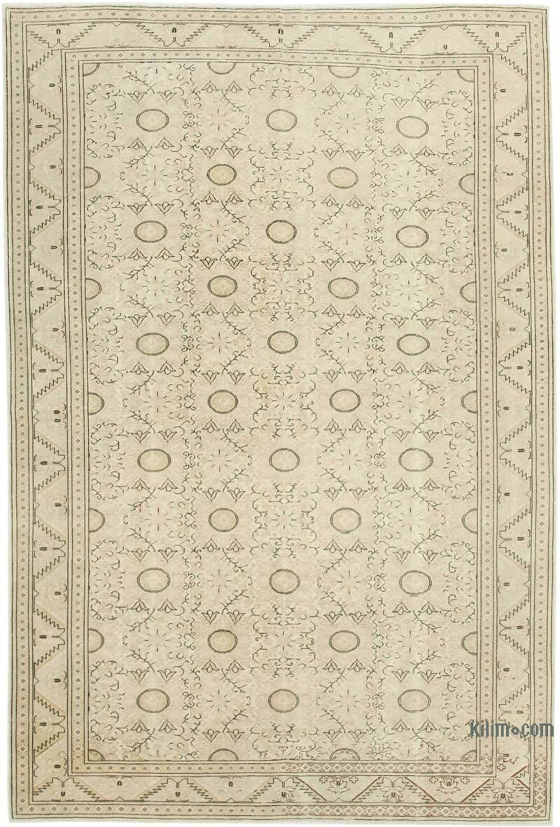 Alfombra Vintage Turca Anudada a Mano - 198 cm x 294 cm - K0075691