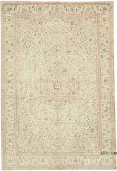 Vintage Turkish Hand-Knotted Rug - 6' 5" x 9' 8" (77" x 116")