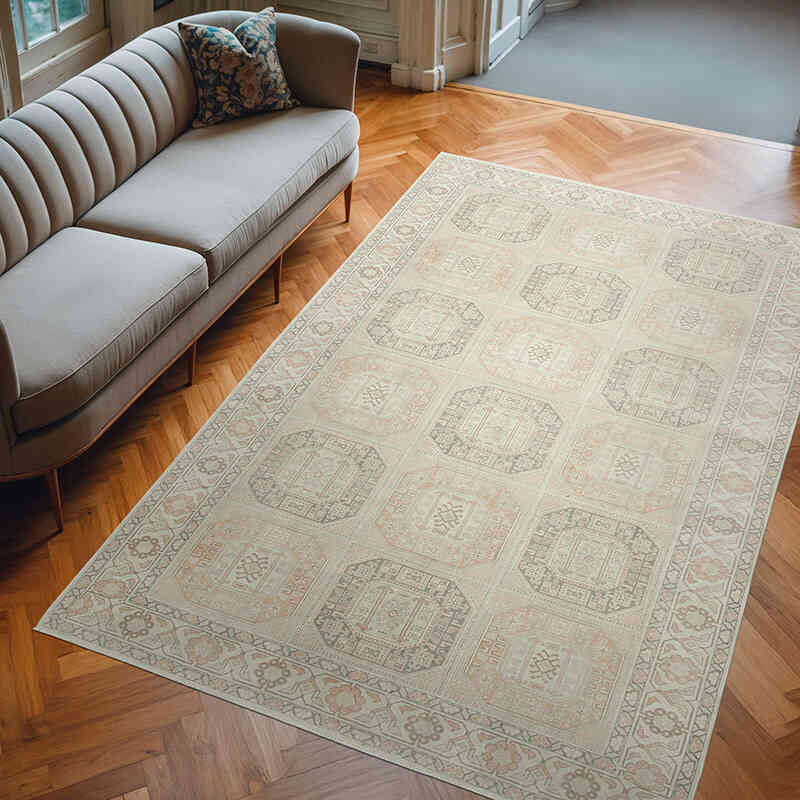 Vintage Turkish Hand-Knotted Rug - 6' 6" x 9' 9" (78" x 117") - K0075718