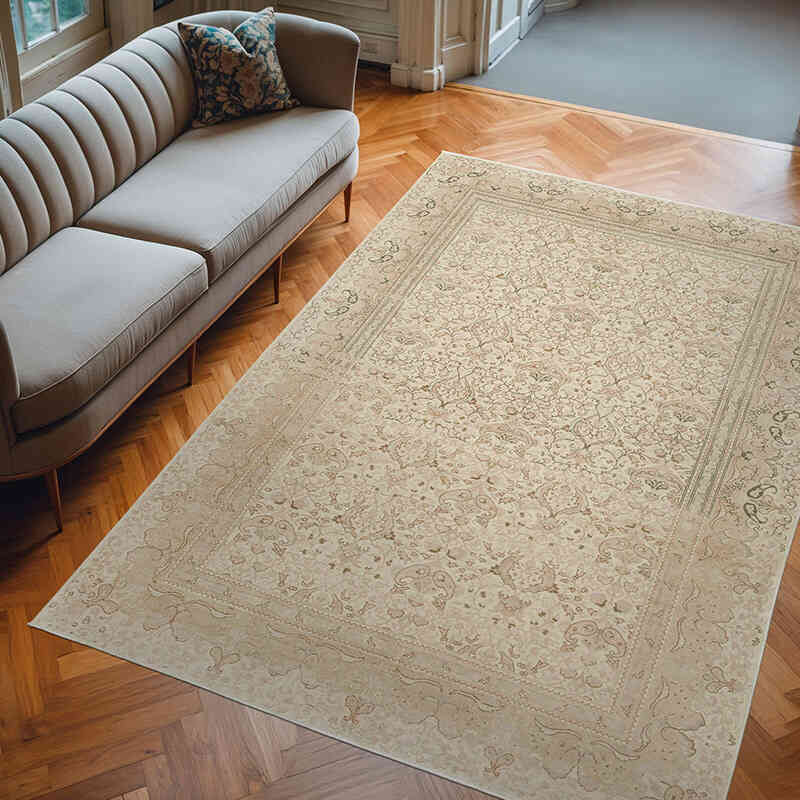 Alfombra Vintage Turca Anudada a Mano - 201 cm x 291 cm - K0075719