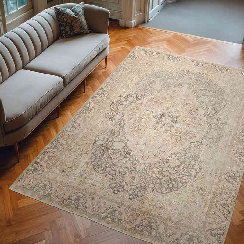 Alfombra Vintage Turca Anudada a Mano - 224 cm x 314 cm - K0075723