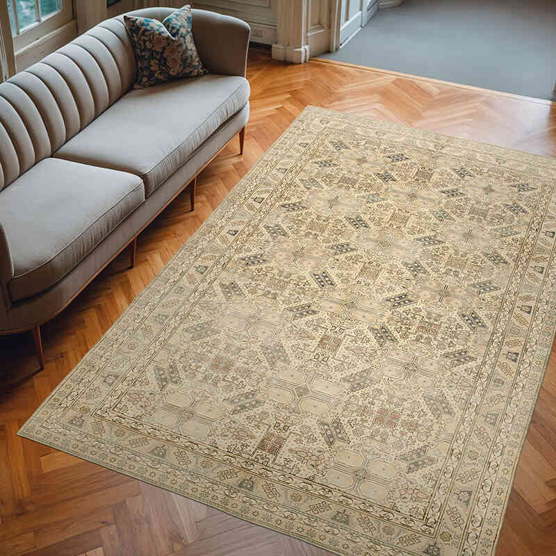 Vintage Turkish Hand-Knotted Rug - 6' 6" x 9' 5" (78" x 113") - K0075724