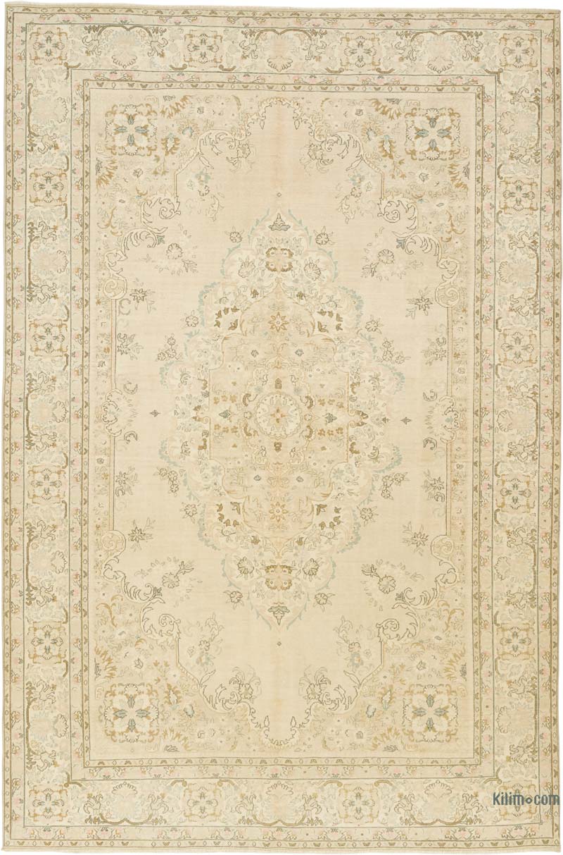 Vintage Hand-Knotted Oriental Rug - 7' 1" x 10' 9" (85" x 129") - K0075731