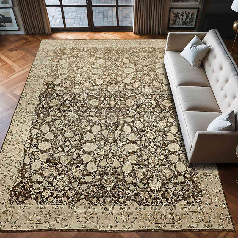 Vintage Hand-Knotted Oriental Rug - 8' 7" x 12' 4" (103" x 148") - K0075758