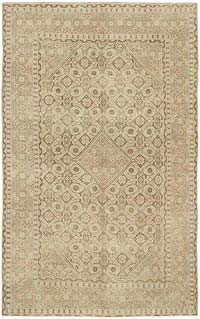 Vintage Hand-Knotted Oriental Rug - 6' 2" x 9' 7" (74" x 115")