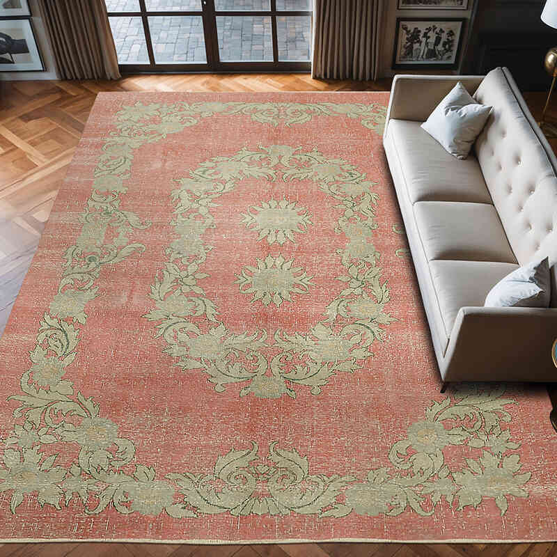 Vintage Hand-Knotted Oriental Rug - 9' 5" x 12' 2" (113" x 146") - K0075818