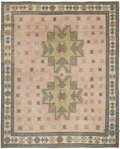 El Dokuma Vintage Halı - 336 cm x 403 cm