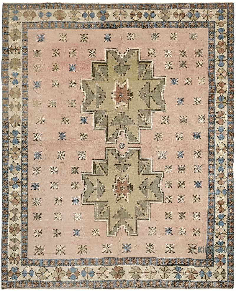 El Dokuma Vintage Halı - 336 cm x 403 cm - K0075832