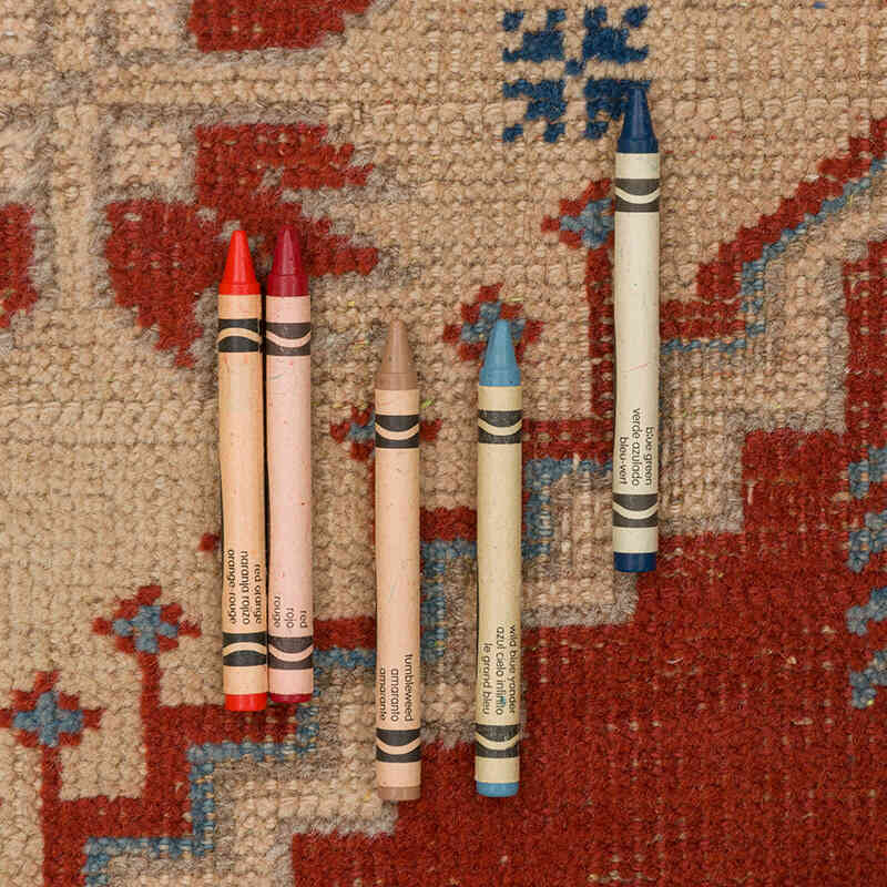 Alfombra Vintage Turca Anudada a Mano - 99 cm x 127 cm - K0075859
