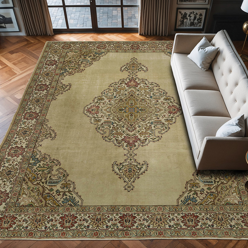El Dokuma Vintage Halı - 341 cm x 402 cm - K0075868