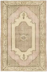 Vintage Turkish Hand-Knotted Rug - 5' 11" x 8' 11" (71" x 107")