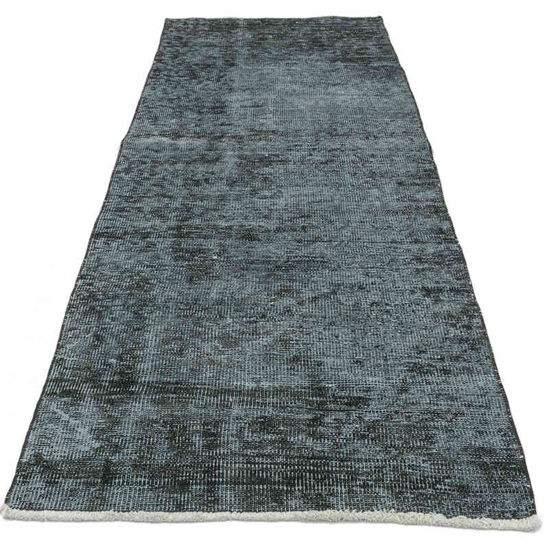 Boyalı El Dokuma Vintage Halı Yolluk - 82 cm x 230 cm - K0075884