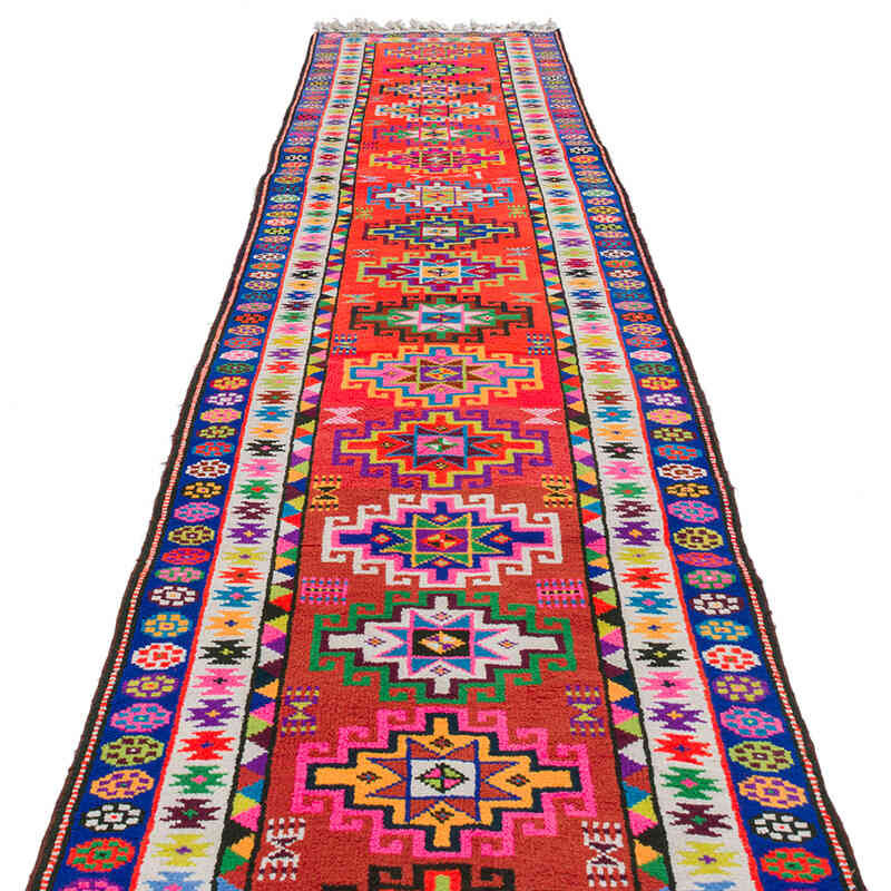 Vintage Tribal Runner Rug - 2' 9" x 13'  (33" x 156") - K0075889