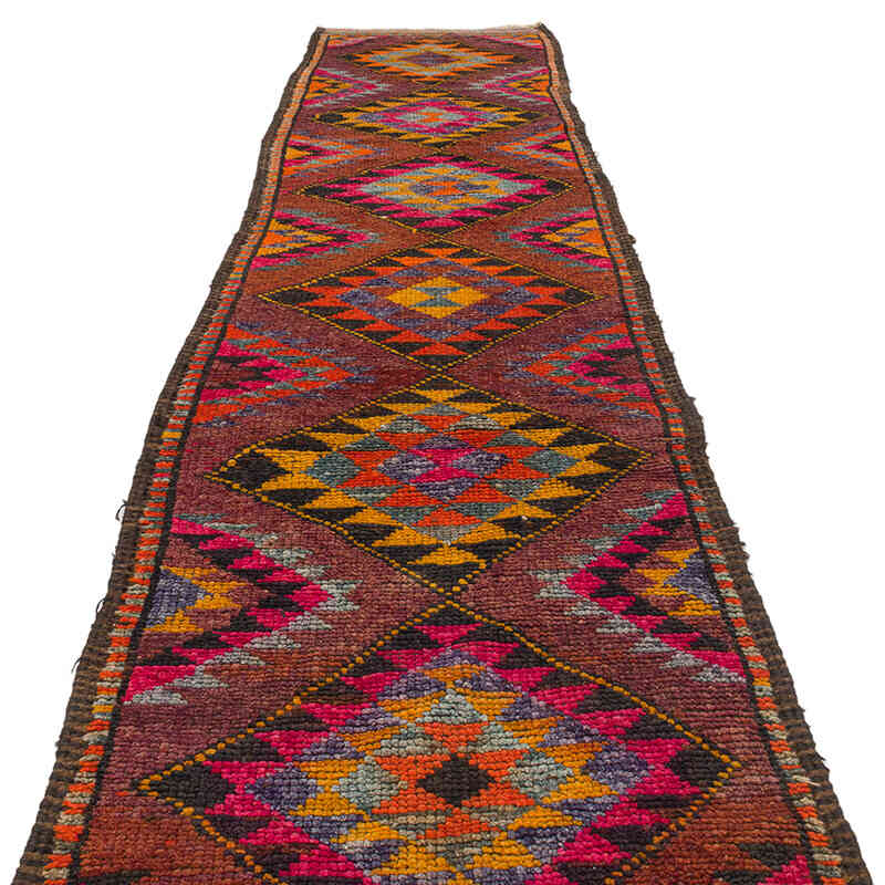 Vintage Tribal Runner Rug - 3'  x 13' 1" (36" x 157") - K0075893