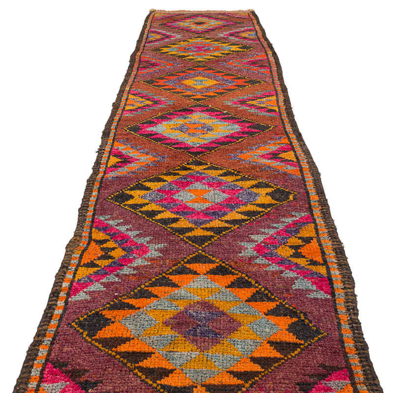 Vintage Tribal Runner Rug - 3'  x 13' 1" (36" x 157") - K0075893