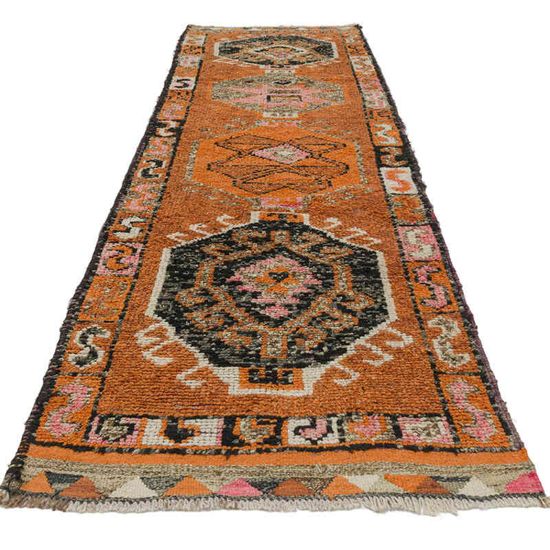 Vintage Tribal Runner Rug - 3' 2" x 10' 10" (38" x 130") - K0075894