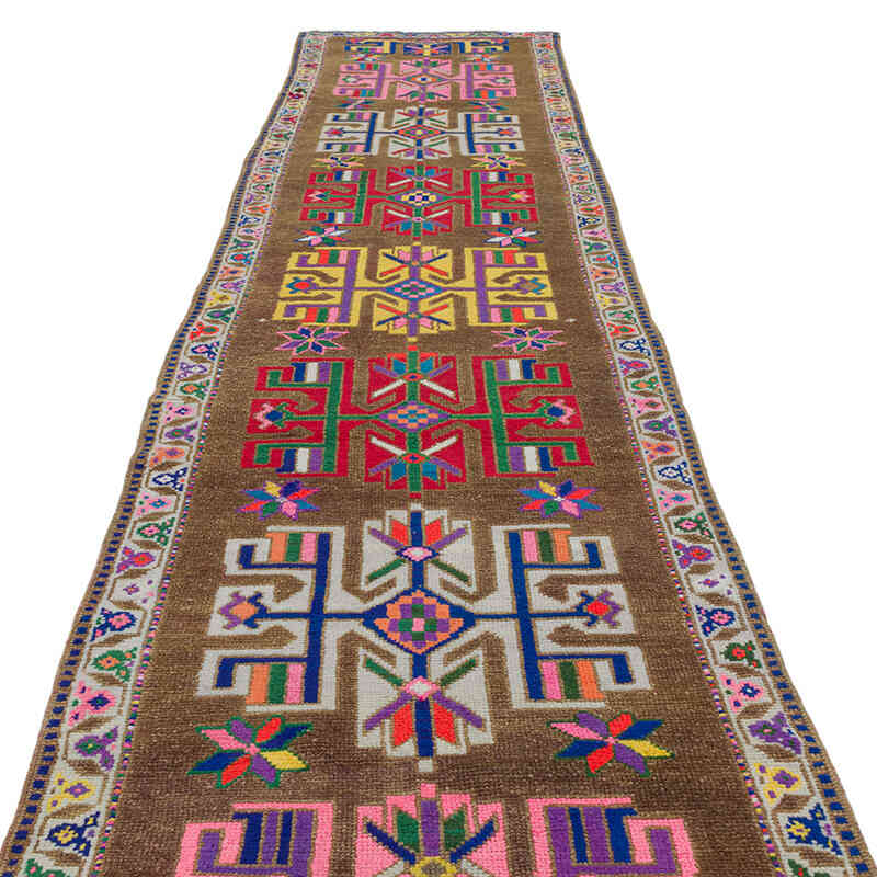 Vintage Tribal Runner Rug - 3'  x 13' 3" (36" x 159") - K0075896