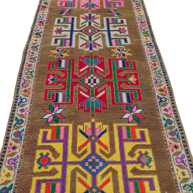 Vintage Tribal Runner Rug - 3'  x 13' 3" (36" x 159") - K0075896