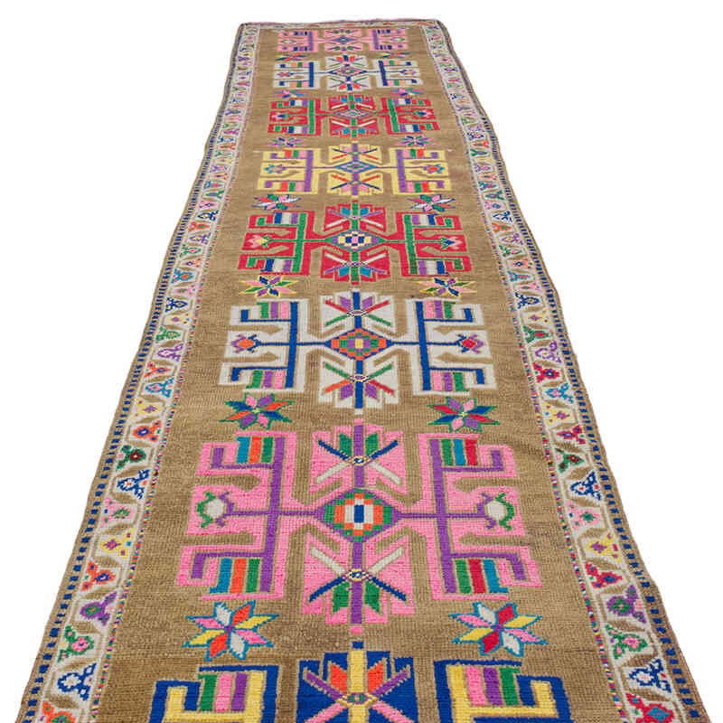 Vintage Tribal Runner Rug - 3'  x 13' 3" (36" x 159") - K0075896
