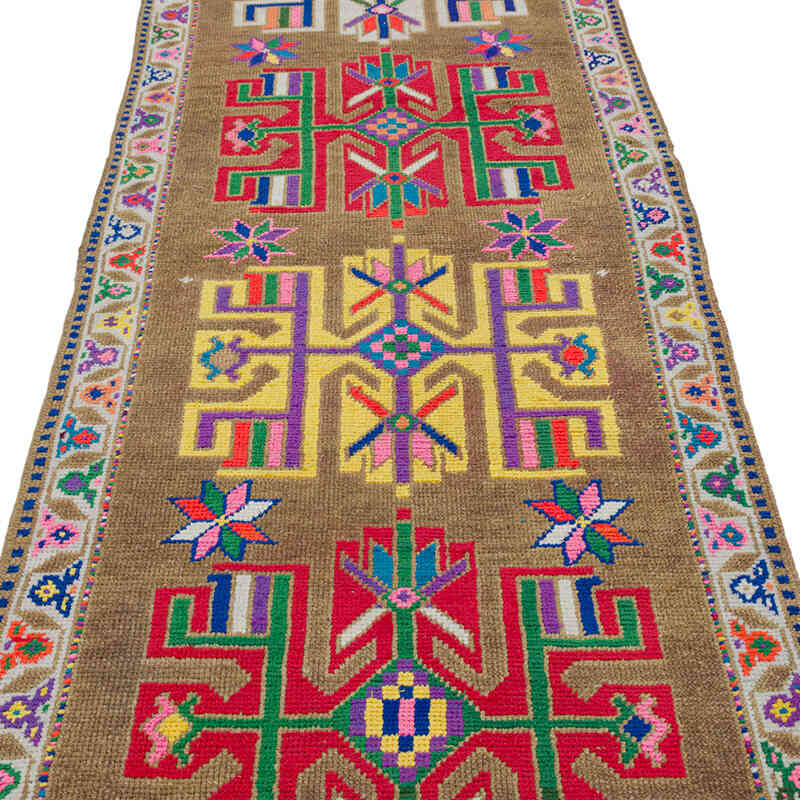 Vintage Tribal Runner Rug - 3'  x 13' 3" (36" x 159") - K0075896