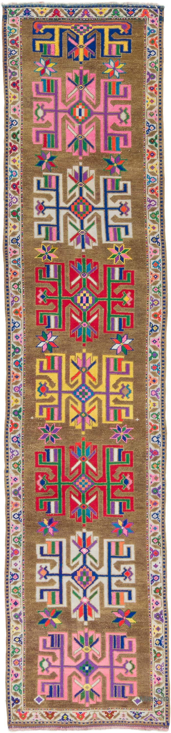 Vintage Tribal Runner Rug - 3'  x 13' 3" (36" x 159") - K0075896