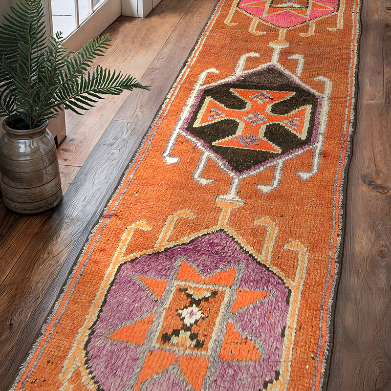 Vintage Tribal Runner Rug - 3'  x 10' 8" (36" x 128") - K0075899
