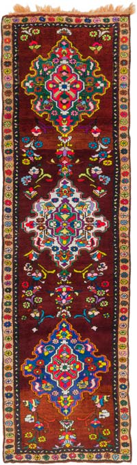Vintage Tribal Runner Rug - 3' 6" x 12'  (42" x 144")