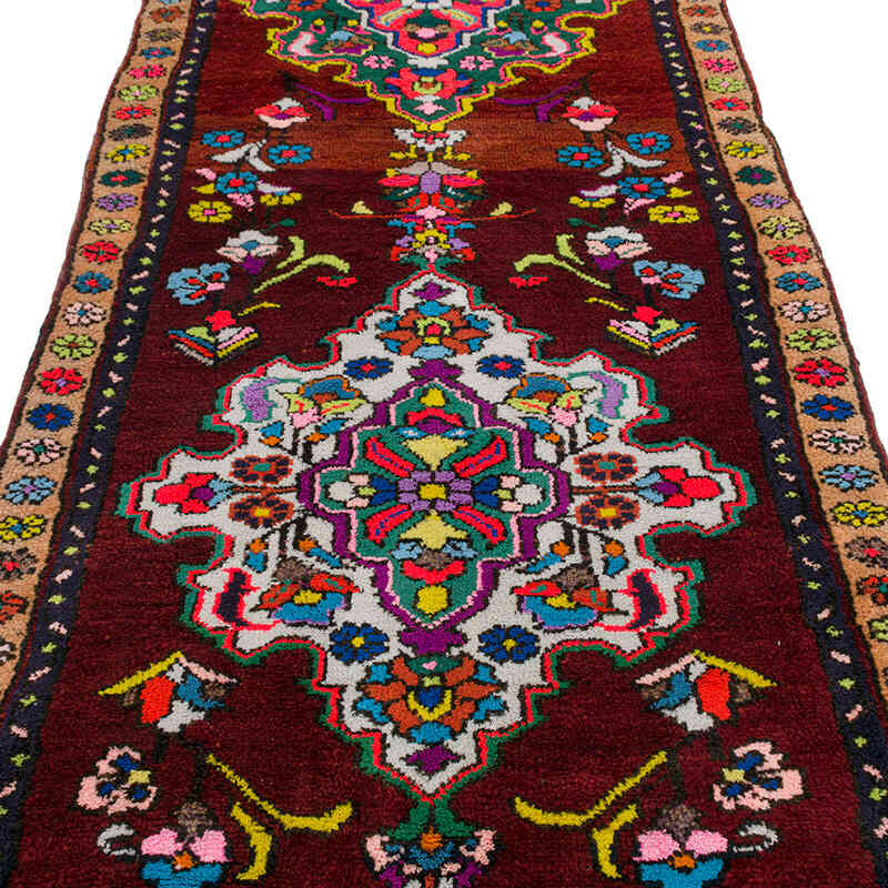 Vintage Tribal Runner Rug - 3' 6" x 12'  (42" x 144") - K0075901